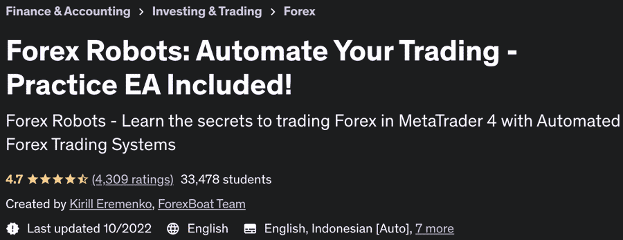 Forex Robots: Automate Your Trading - Practice EA Included!