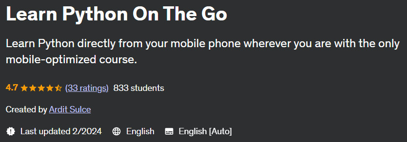 Learn Python On The Go