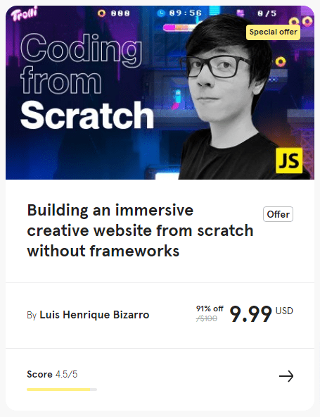 Building an immersive creative website from scratch without frameworks