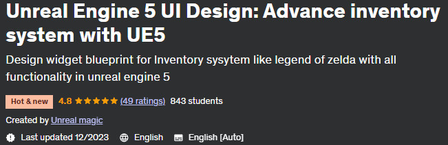 Unreal Engine 5 UI Design: Advance inventory system with UE5