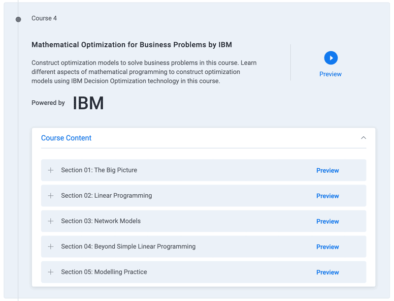 Mathematical Optimization for Business Problems by IBM