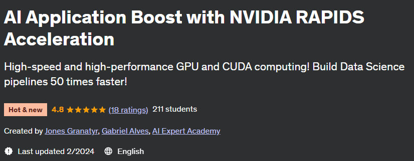 AI Application Boost with NVIDIA RAPIDS Acceleration