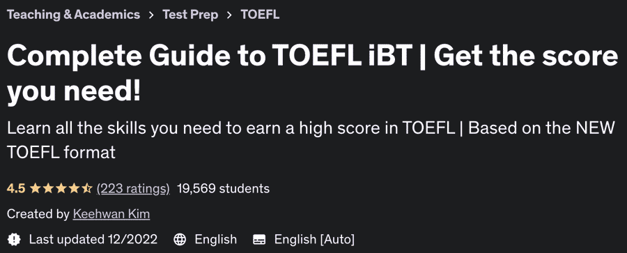 Complete Guide to TOEFL iBT |  Get the score you need!