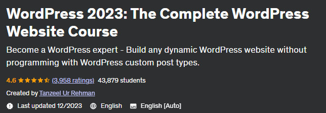 WordPress 2023: The Complete WordPress Website Course