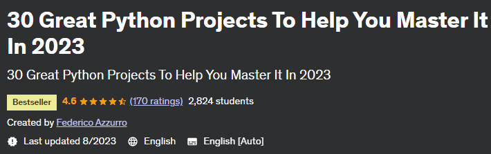 30 Great Python Projects To Help You Master It In 2023