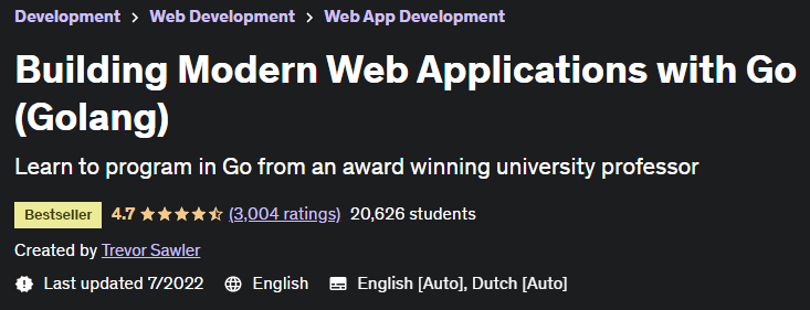 Building Modern Web Applications with Go (Golang)