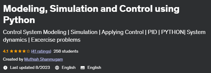 Modeling, Simulation and Control using Python