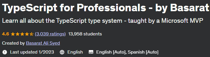 TypeScript for Professionals - by Basarat 