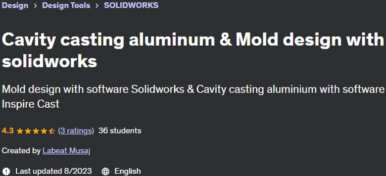 Cavity casting aluminum & Mold design with solid works