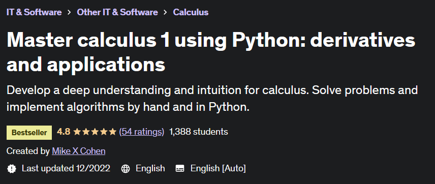 Master calculus 1 using Python: derivatives and applications