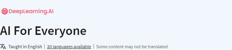 AI For Everyone