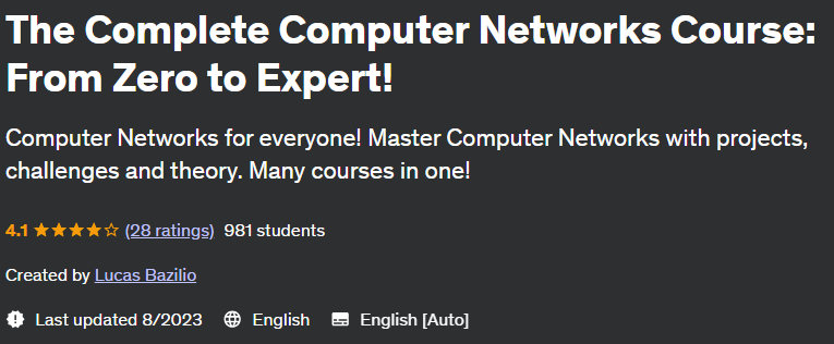 The Complete Computer Networks Course: From Zero to Expert