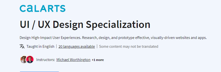 UI / UX Design Specialization