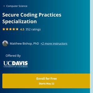 Secure Coding Practices Specialization