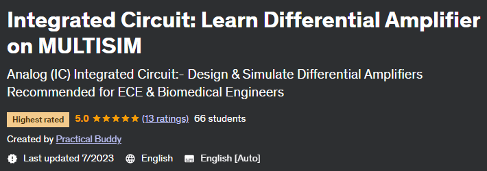 Integrated Circuit_ Learn Differential Amplifier on MULTISIM