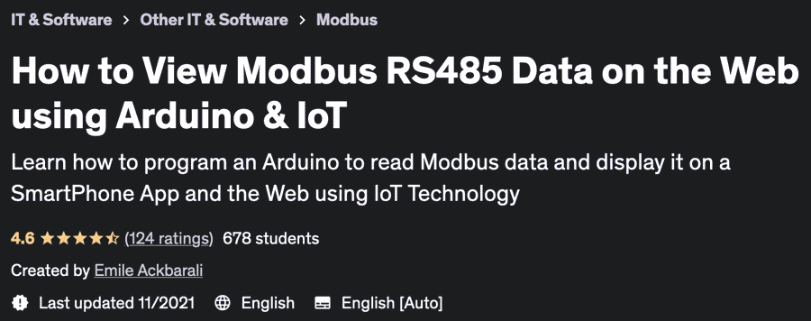 How to View Modbus RS485 Data on the Web using Arduino & IoT