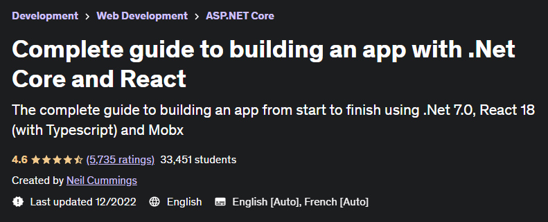 Complete guide to building an app with .Net Core and React