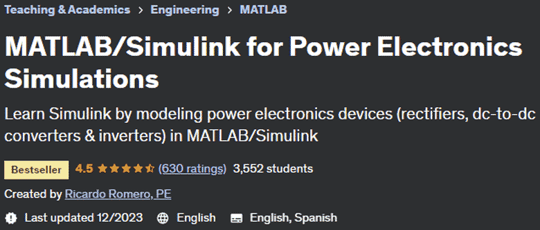 MATLAB/Simulink for Power Electronics Simulations