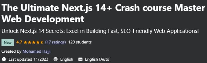 The Ultimate Next.js 14+ Crash course Master Web Development