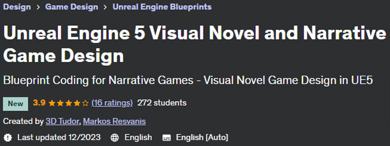 Unreal Engine 5 Visual Novel and Narrative Game Design