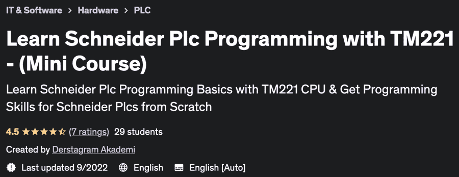 Learn Schneider Plc Programming with TM221 - (Mini Course)