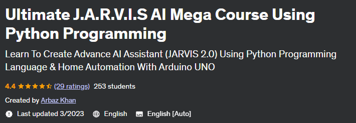 Ultimate JARVIS AI Mega Course Using Python Programming