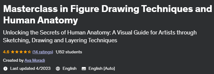 Masterclass in Figure Drawing Techniques and Human Anatomy