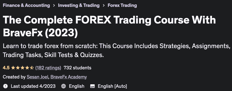 The Complete FOREX Trading Course With BraveFx (2023)