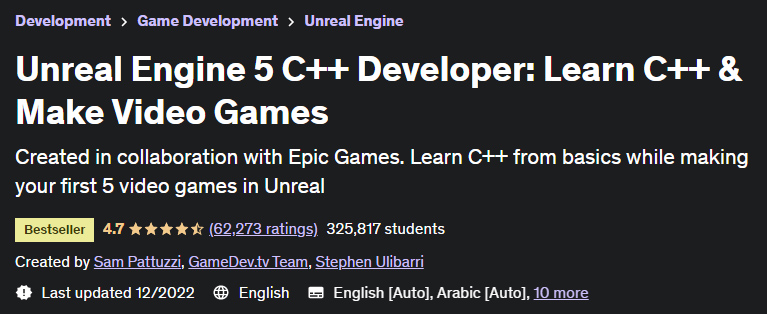 Unreal Engine 5 C++ Developer: Learn C++ & Make Video Games