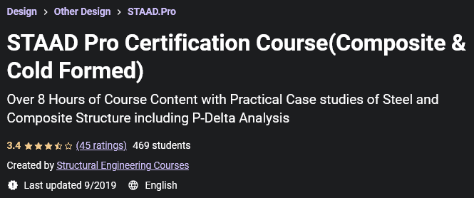 STAAD Pro Certification Course (Composite & Cold Formed)