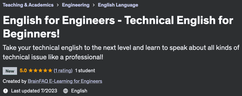 English for Engineers - Technical English for Beginners!