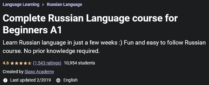 Complete Russian language course for beginners A1