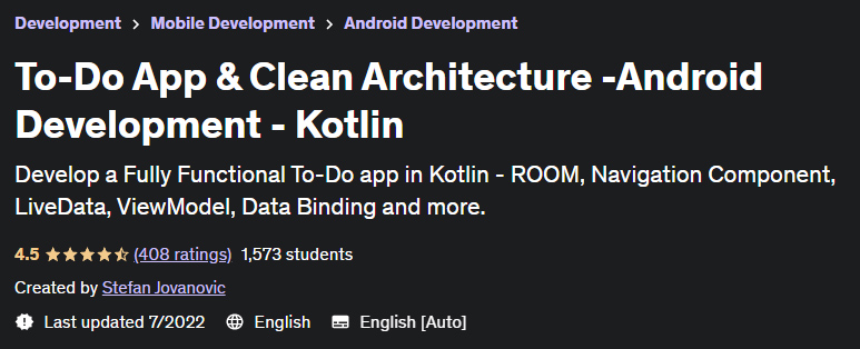 To-Do App & Clean Architecture - Android Development - Kotlin