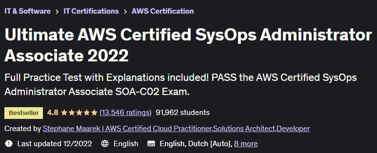 Ultimate AWS Certified SysOps Administrator Associate 2022