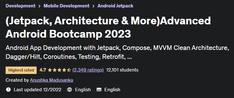 (Jetpack, Architecture & More) Advanced Android Bootcamp 2023