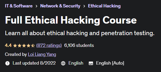 Full Ethical Hacking Course