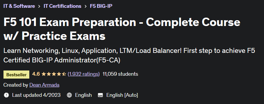 F5 101 Exam Preparation - Complete Course