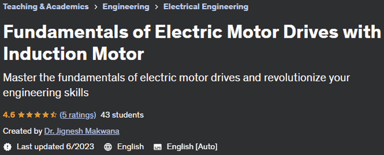 Fundamentals of Electric Motor Drives with Induction Motor