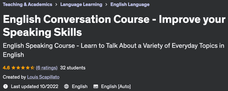 English Conversation Course - Improve your Speaking Skills