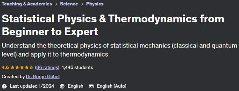 Statistical Physics & Thermodynamics from Beginner to Expert