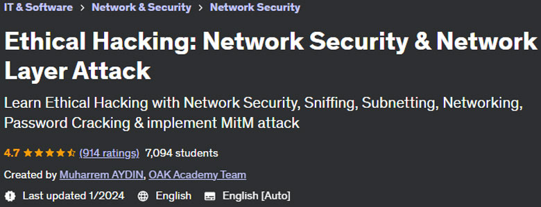 Ethical Hacking: Network Security & Network Layer Attack