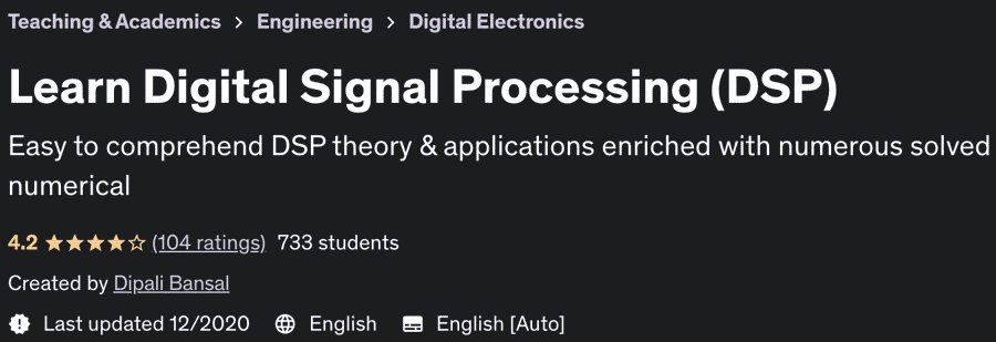 Learn Digital Signal Processing (DSP)