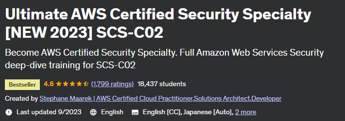 Ultimate AWS Certified Security Specialty (NEW 2023) SCS-C02