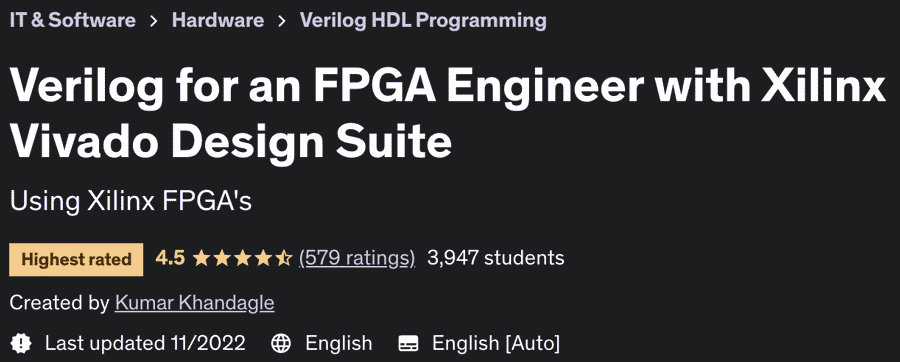Verilog for an FPGA Engineer with Xilinx Vivado Design Suite