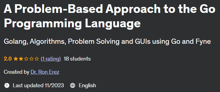 A Problem-Based Approach to the Go Programming Language