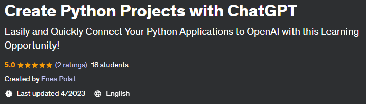 Create Python Projects with ChatGPT