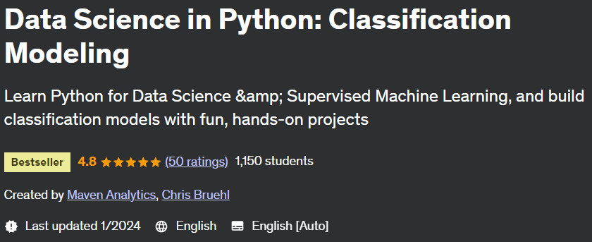 Data Science in Python: Classification Modeling