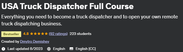 Usa Truck Dispatcher Full Course