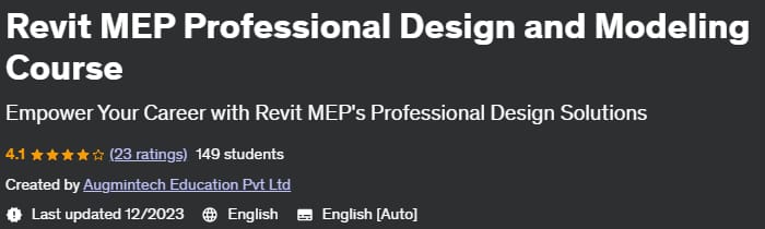 Revit MEP Professional Design and Modeling Course