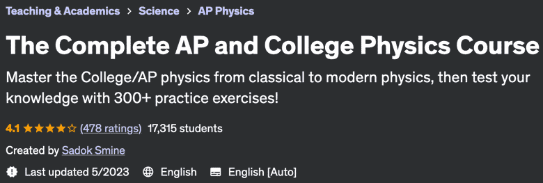 The Complete AP and College Physics Course